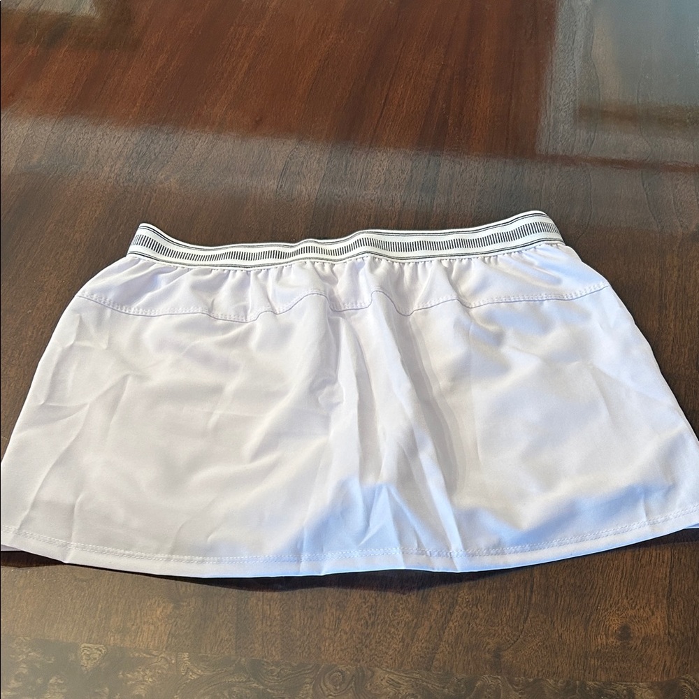 Lucky in Love x K-Swiss White Tennis Skirt with Black Trim - Picture 3 of 5